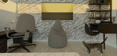 A user-created 3D design of a small studio apartment featuring a distinct sleeping area