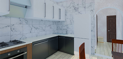 A modern and functional one bedroom apartment interior designed with a free online room planner