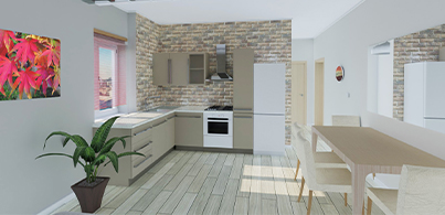 Internal design visualizations created with home 3d design software free