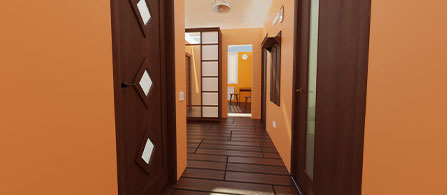Realistic 3D Render of an Apartment Designed with Room Planners Online