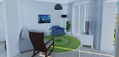 A collection of interior design images showcasing different areas of a cozy, user-designed home. The style emphasizes functionality and simplicity, with a mix of neutral colors, light wood, and pops of green from plants and accessories.