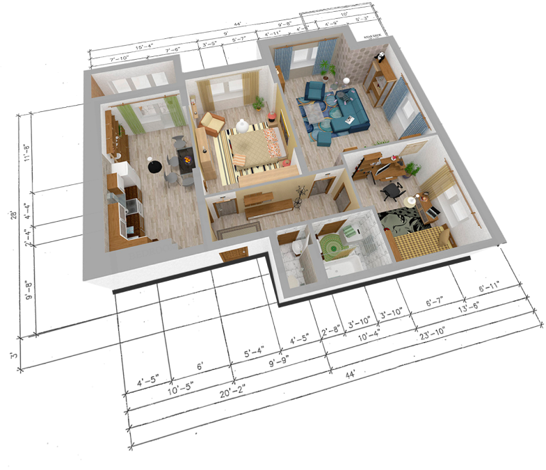 Бесплатный онлайн сервис для дизайна интерьера в 3D - Roomtodo