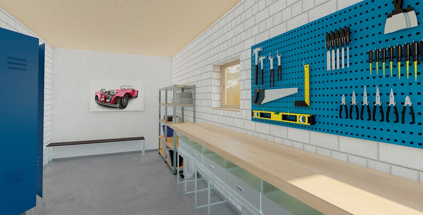 Planeador de layout de oficina de garagem